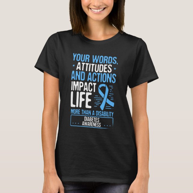 Typ 1 Diabetes Monatliche Warrior Survivor Krankhe T-Shirt (Vorderseite)