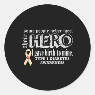 Typ 1 Diabetes Runder Aufkleber