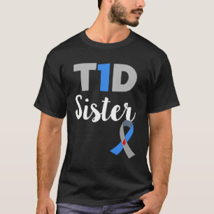 Typ 1 Diabetes Sensibilisierung für Schwesterschwe T-Shirt