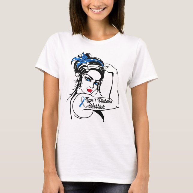 Typ 1 Diabetes Sensibilisierungskampagne Rosie Mam T-Shirt (Vorderseite)
