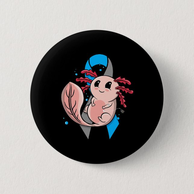 Typ-1-Diabetes T1d-Bewusstsein Süßer Axolotl Insul Button (Vorderseite)
