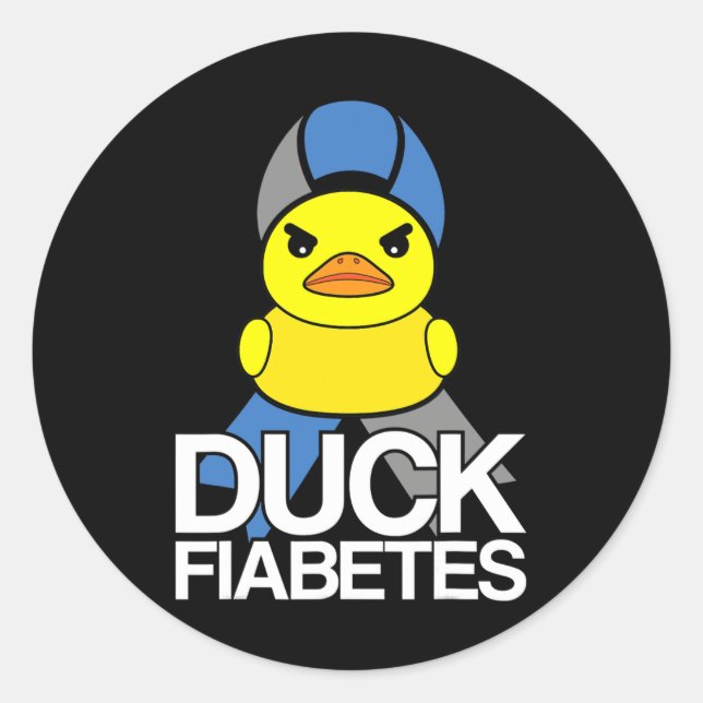 Typ 1 Diabetes T1D Duftfiabetes mellitus Diabetes  Runder Aufkleber (Vorderseite)