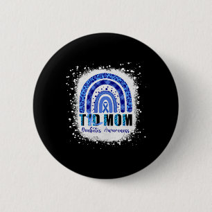 Typ 1 Diabetes T1d Mama Diabetes Awareness Leopard Button
