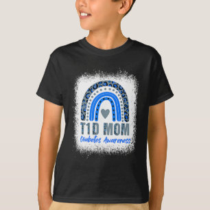 Typ 1 Diabetes T1d Mama Diabetes Awareness Leopard T-Shirt