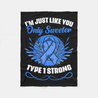 Typ 1 Diabetes Warrior Diabetiker Diabetes Awarene Fleecedecke
