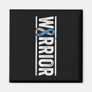 Typ 1 Diabetes Warrior - Sideways Awareness Ribbo Magnet