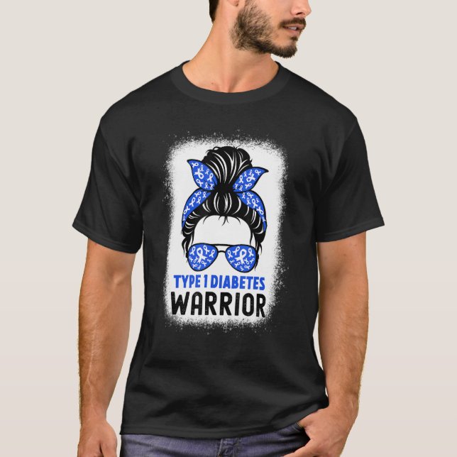 Typ 1 Diabetes Warrior T1D Aufklärung Monat Messwe T-Shirt (Vorderseite)