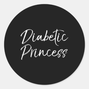 Typ 1 Diabetes-Zitat für Mädchen Niedliche Diabeti Runder Aufkleber