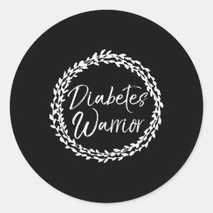 Typ 1 Diabetes Zitat Niedliche Blume Design Diabet Runder Aufkleber