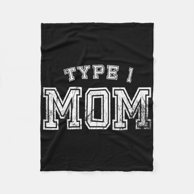 Typ-1-Mama-Bewusstsein Mutter Diabetiker Elterntei Fleecedecke (Vorderseite)