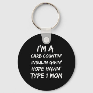 Typ 1 Mama Diabetes Awareness Montag Schlüsselanhänger