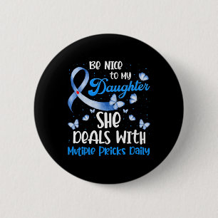 Typ 1 Mama T1D Vater Diabetes Awareness Montag Mul Button