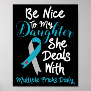 Typ 1 Mama T1d Vater Diabetes Awareness Montag Mul Poster