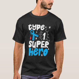 Typ 1 Superheld Typ 1 Diabetes-Bewusstsein T-Shirt