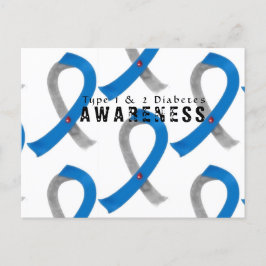 Typ 1 und 2 Diabetes Postkarte