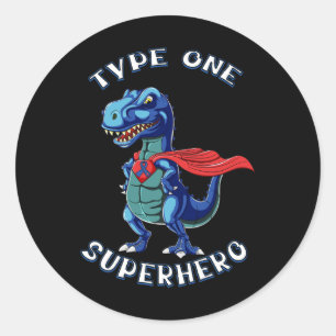 Typ-1-Warrior-Diabetiker Runder Aufkleber