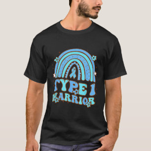 Typ 1 Warrior Retro Rainbow Diabetes Awareness Ri T-Shirt