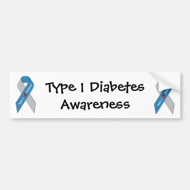 Typ- 1diabetes-Bewusstseins-Autoaufkleber Autoaufkleber (Vorne)