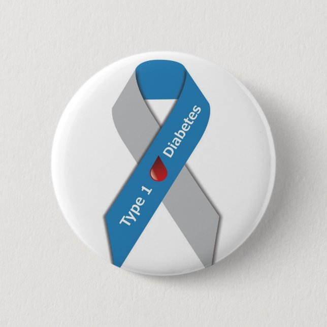 Typ- 1diabetes-Bewusstseins-Band Button (Vorderseite)