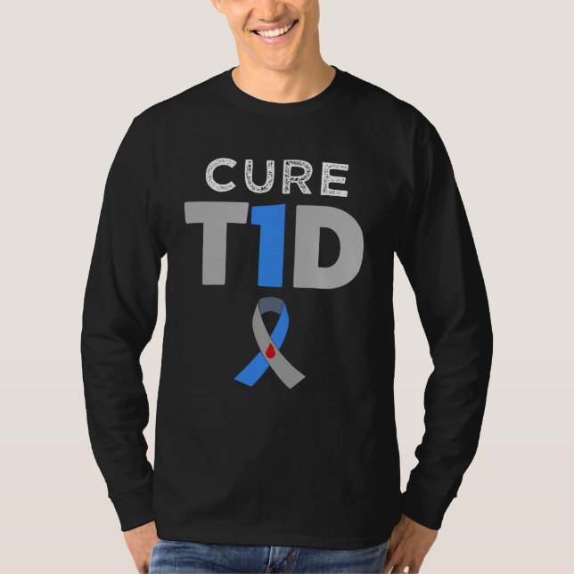 Typ- 1diabetes-Bewusstseins-der Männer der T-Shirt (Vorderseite)