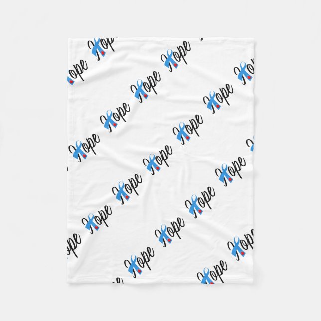 Typ- 1diabetes-blaues Band-Bewusstsein HOFFNUNG Fleecedecke (Vorderseite)