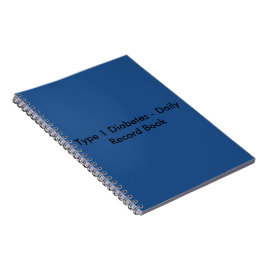 Typ- 1diabetes-tägliches Rekordbuch Notizblock