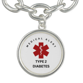 Typ 2 Diabetes Medizinischer Warnhinweis Armband