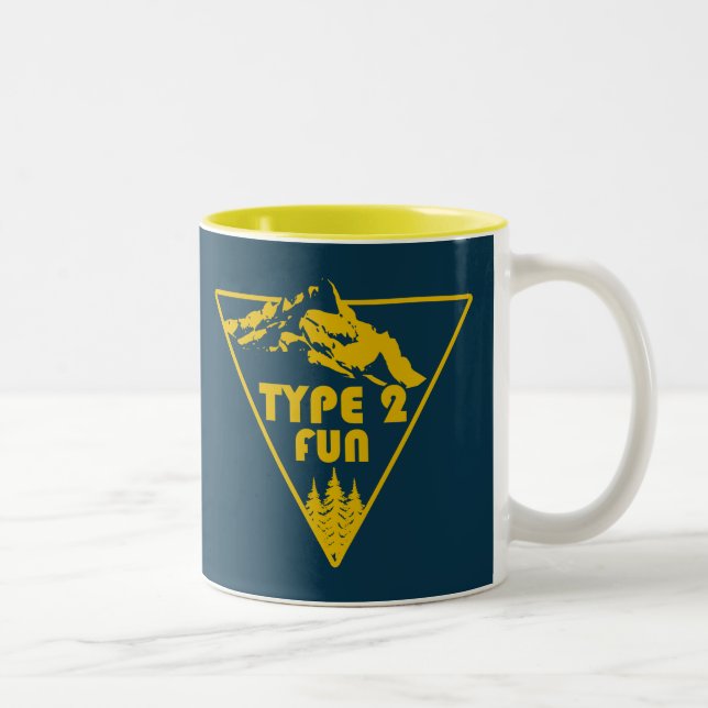 Typ 2 Fun Mountains Zweifarbige Tasse (Rechts)