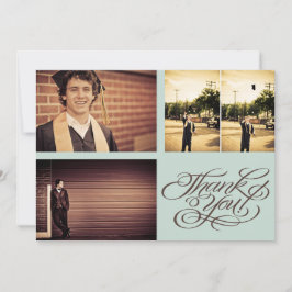 Typ Abschluss DANKEN SIE Foto-Karte Ankündigung