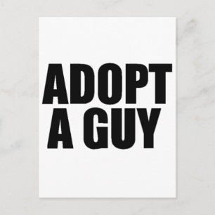 Typ adoptiert postkarte