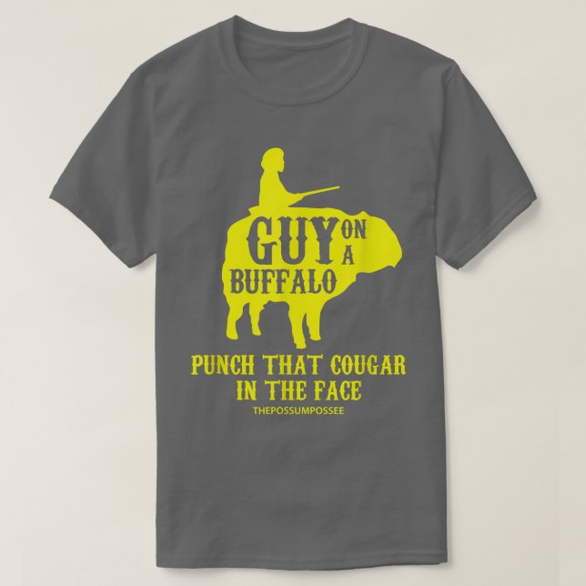 Typ auf einem Buffalo Punch, der Cougar im Gesicht T-Shirt (Design vorne)