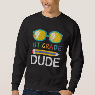Typ der ersten Klasse Vintag erste Stufe zurück zu Sweatshirt