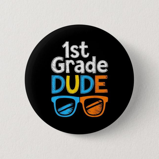 Typ der ersten Klasse von Bruh, wieder zur Schule  Button (Vorderseite)