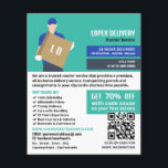 Typ der Kurierlieferung, Kurierdienstwerbung Flyer<br><div class="desc">Typ der Kurierlieferung,  Kurierdienst-Werbe-Flyer durch den Business Card Store.</div>
