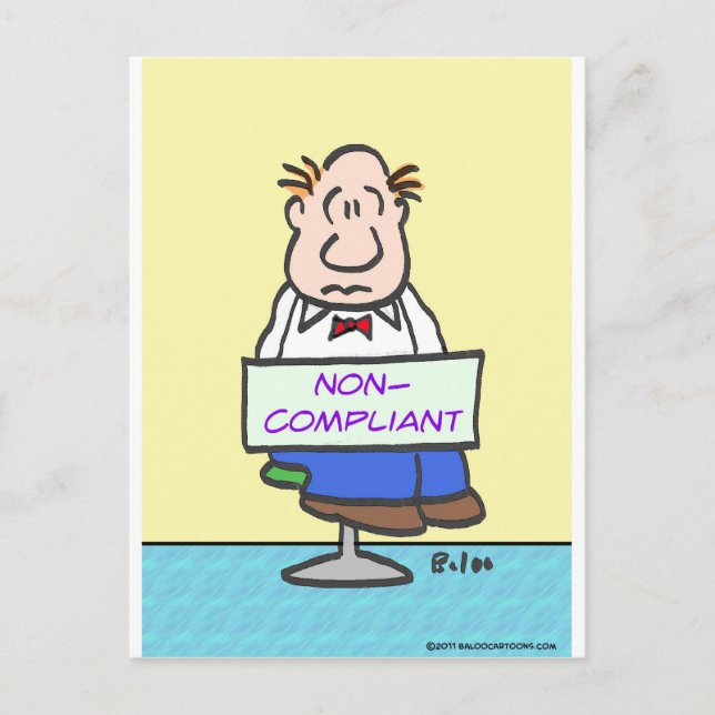 Typ, der mit einem nicht konformen Zeichen bestraf Postkarte (Vorderseite)