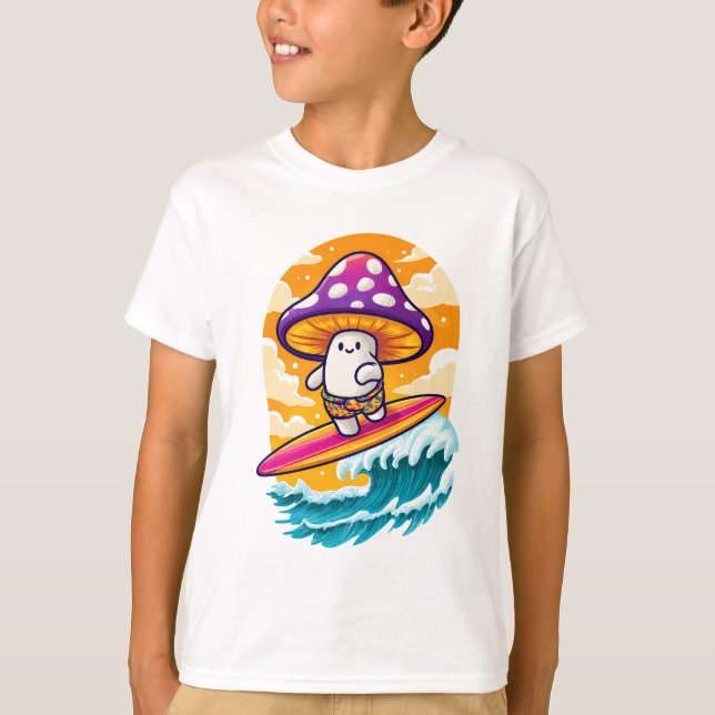 Typ der Surfschule: Psychedelischer Spaß Sommervib T-Shirt (Vorderseite)