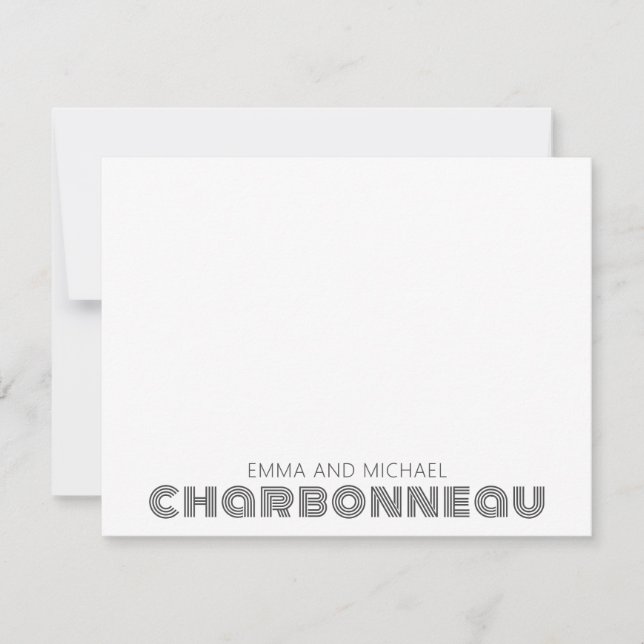 Typ des geometrischen Retro-Typs Mitteilungskarte (Vorderseite)