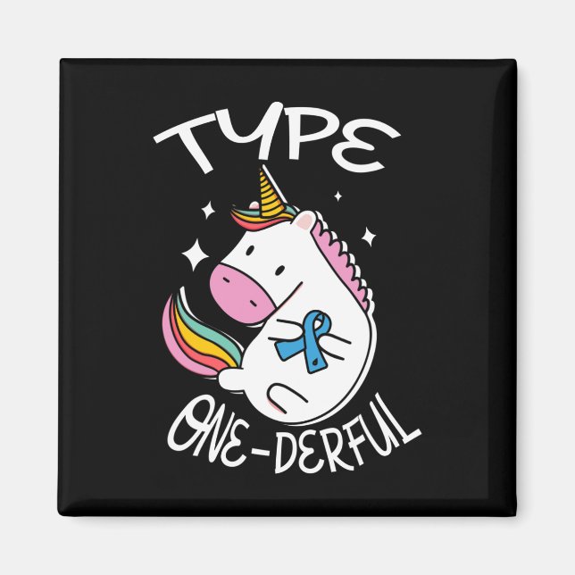 Typ-Einhorn für Diabetes Magnet (Vorne)