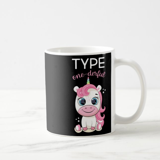 Typ Eins-wunderbares Diabetes-Bewusstsein T1d Einh Kaffeetasse (Rechts)