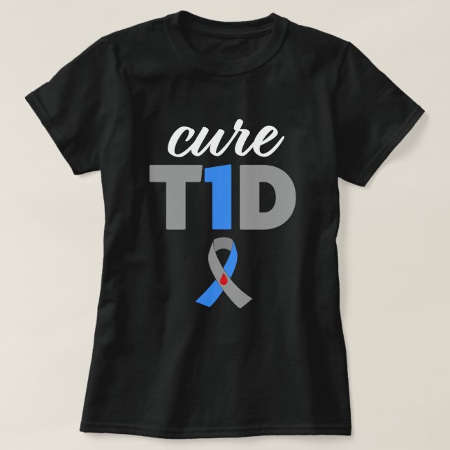 Typ- einsdiabetes-Bewusstseins-Hoffnungs-Geschenk T-Shirt (Design vorne)