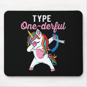 Typ Einzigartiges Dabbing-Einhorn Typ-1-Diabetes A Mousepad