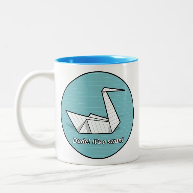 Typ! Es ist ein Schwan! Tasse (Links)