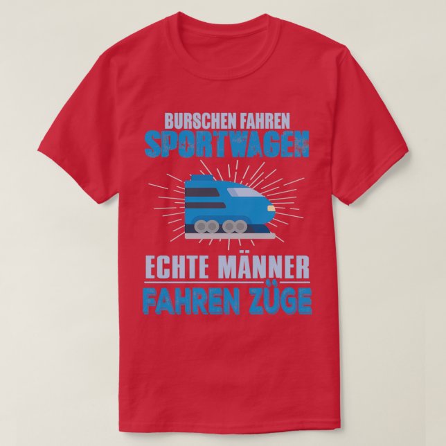Typ fahren Sportwagen Real Männer fahren Züge 1 T-Shirt (Design vorne)