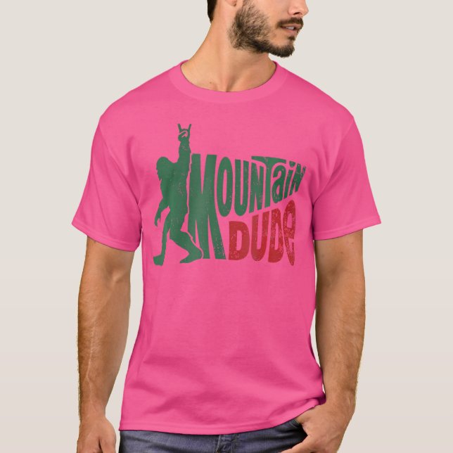Typ Funny Bigfoot Wandern T-Shirt (Vorderseite)