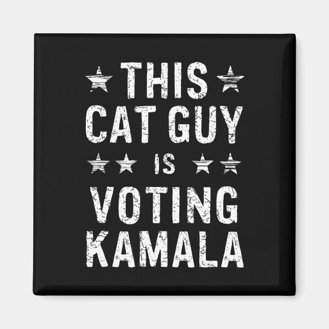 Typ für Kamala Abstimmung Blue 2024 Präsident Harr Magnet (Vorne)