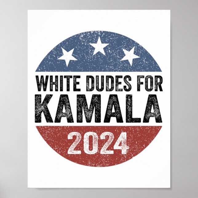 Typ für Kamala Harris 2024 Retro Button-Wahl Poster (Vorne)