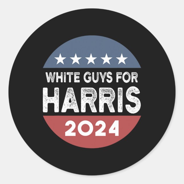 Typ für Kamala Harris Runder Aufkleber (Vorderseite)