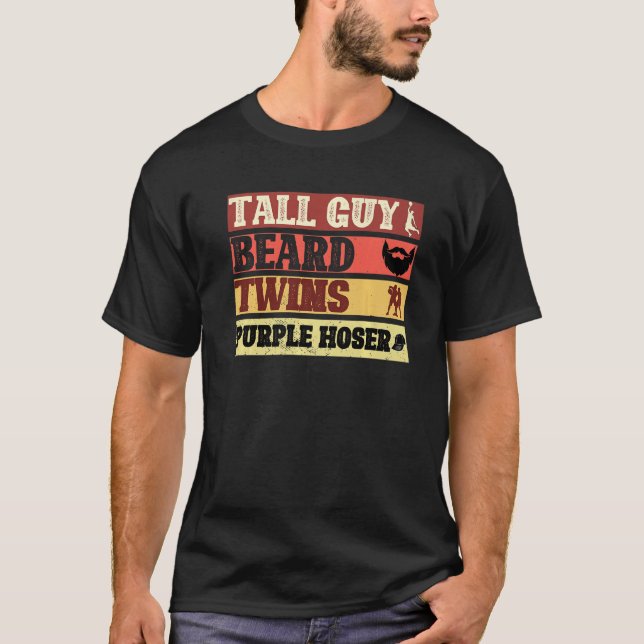 Typ große Typ Bart Zwillinge lila Schlucker Perfek T-Shirt (Vorderseite)