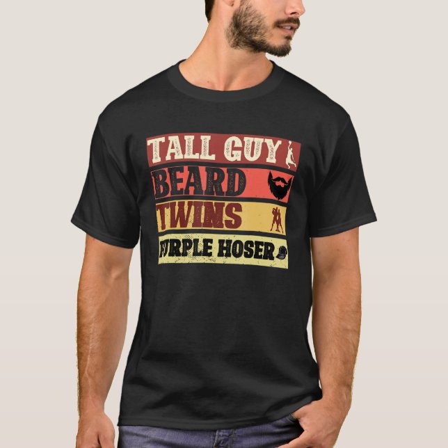 Typ große Typ Bart Zwillinge lila Schlucker Perfek T-Shirt (Vorderseite)