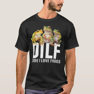 Typ I Liebe Frogs DILF Funny Frog Lover Men's T-Shirt